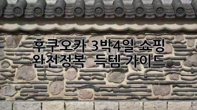 후쿠오카 3박4일 쇼핑 완전정복 🛍️ 득템 가이드 ✨